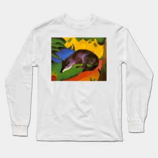 Blue-Black Fox by Franz Marc Long Sleeve T-Shirt